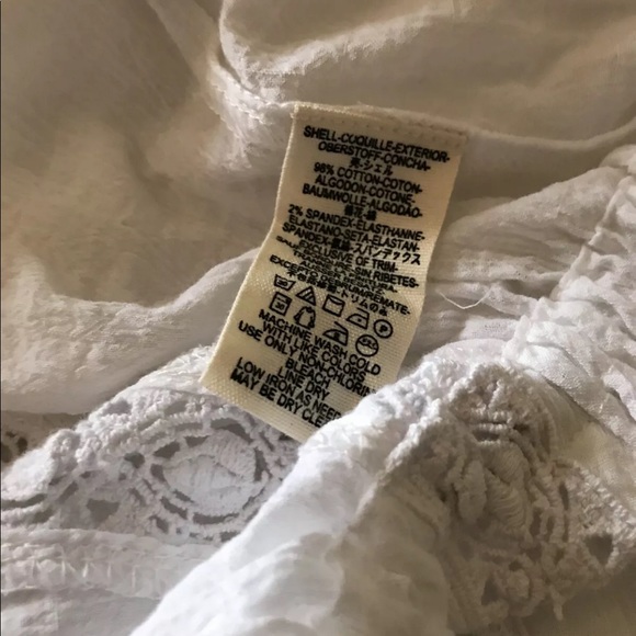 Free People Maria Top White Embroidered Sz L - Picture 5 of 10